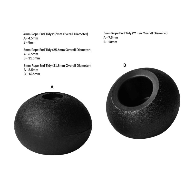 Plastic Ball Ties - Dimensions