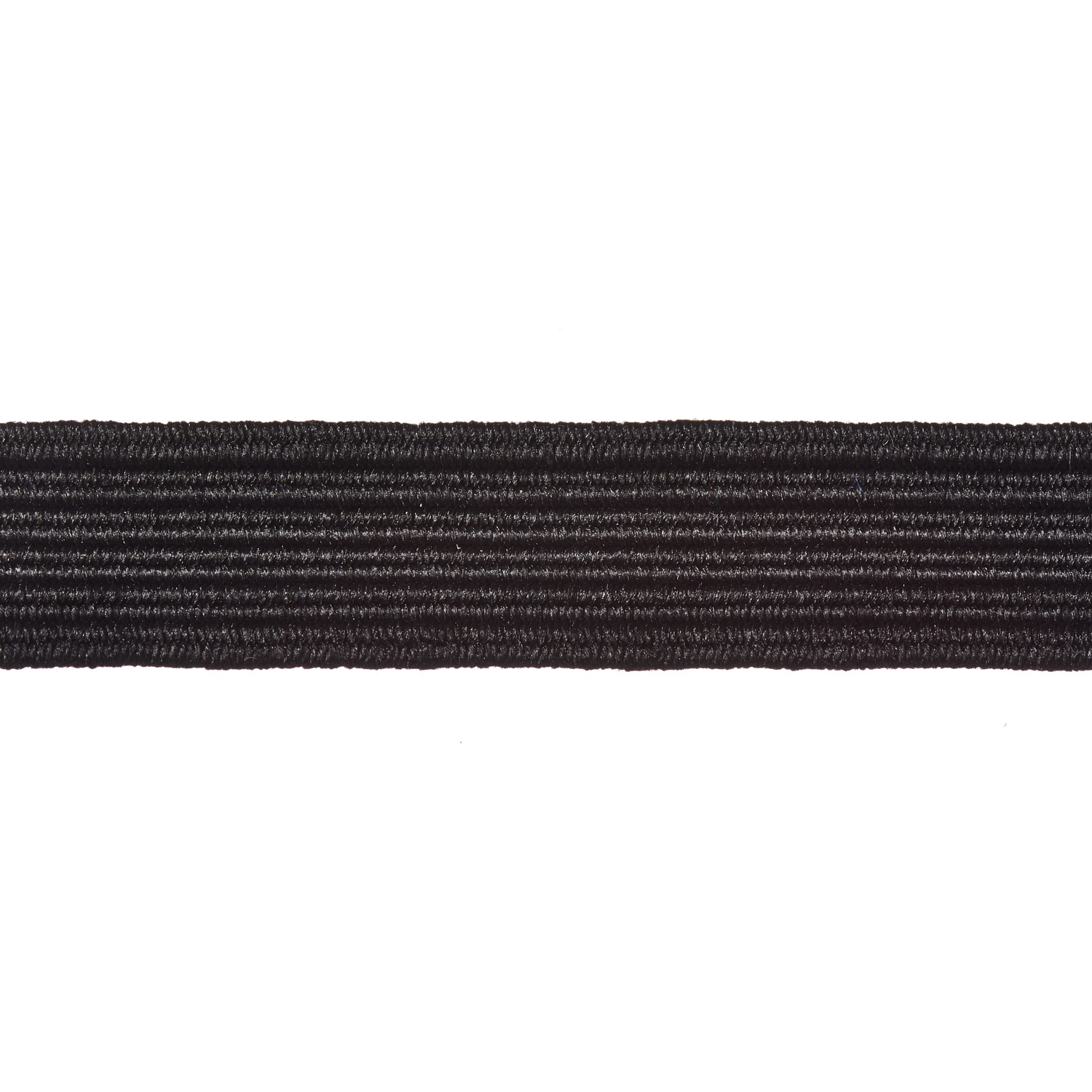 12mm 12 Cord Flat Elastic Black FLE1 Leicester Manufacturer