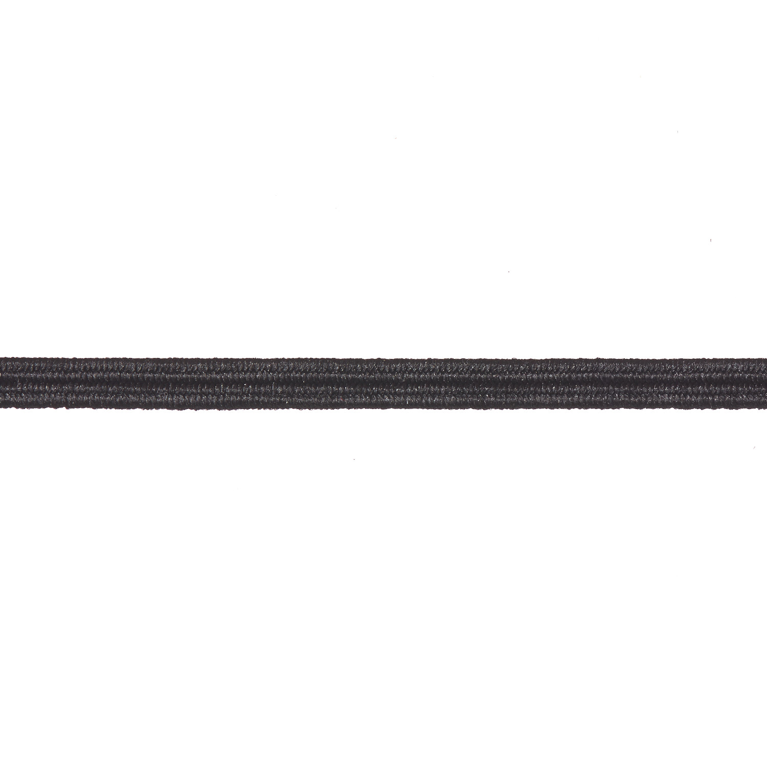 3mm 4 Cord Flat Elastic Black TPE50 Leicester Manufacturer