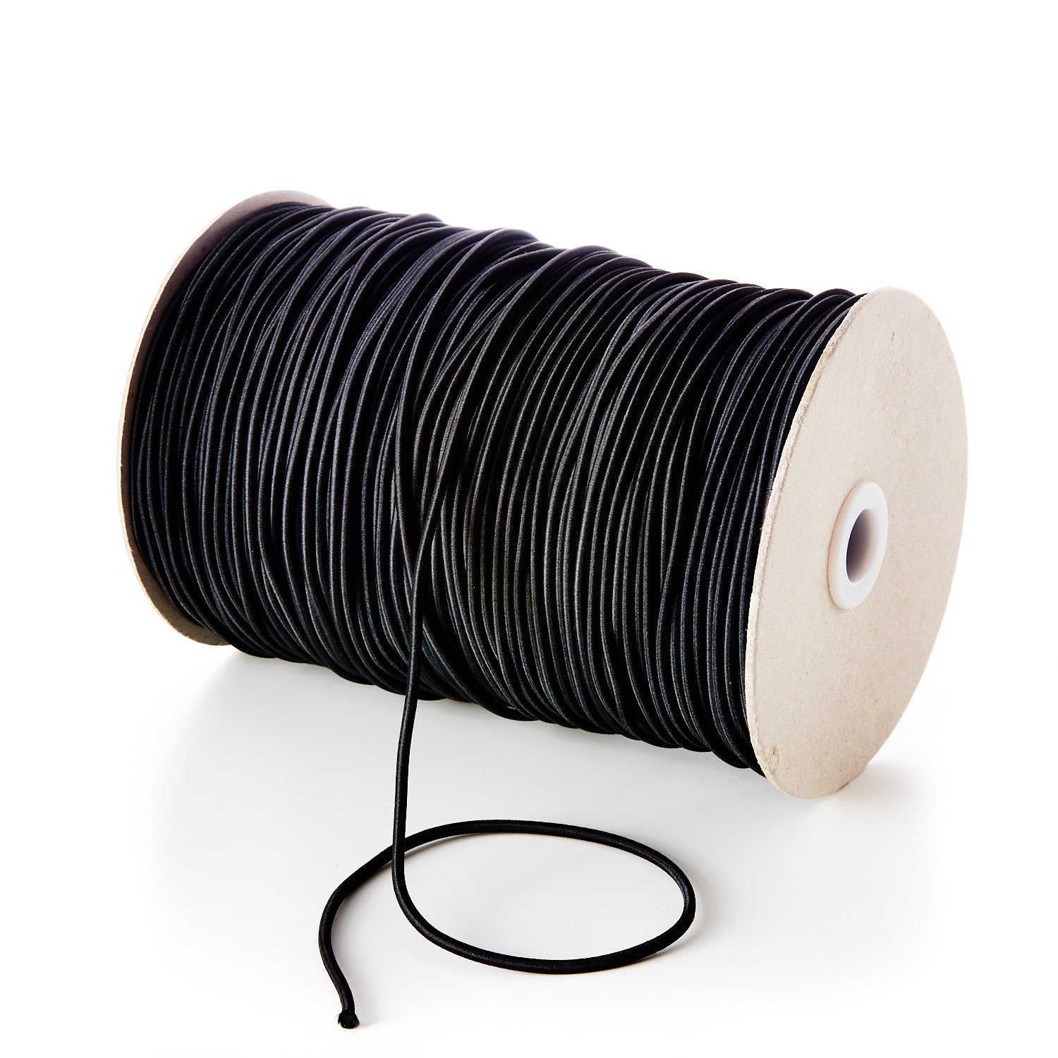3mm Fine Thin Round Elastic Rubber Polyester Black TPE43