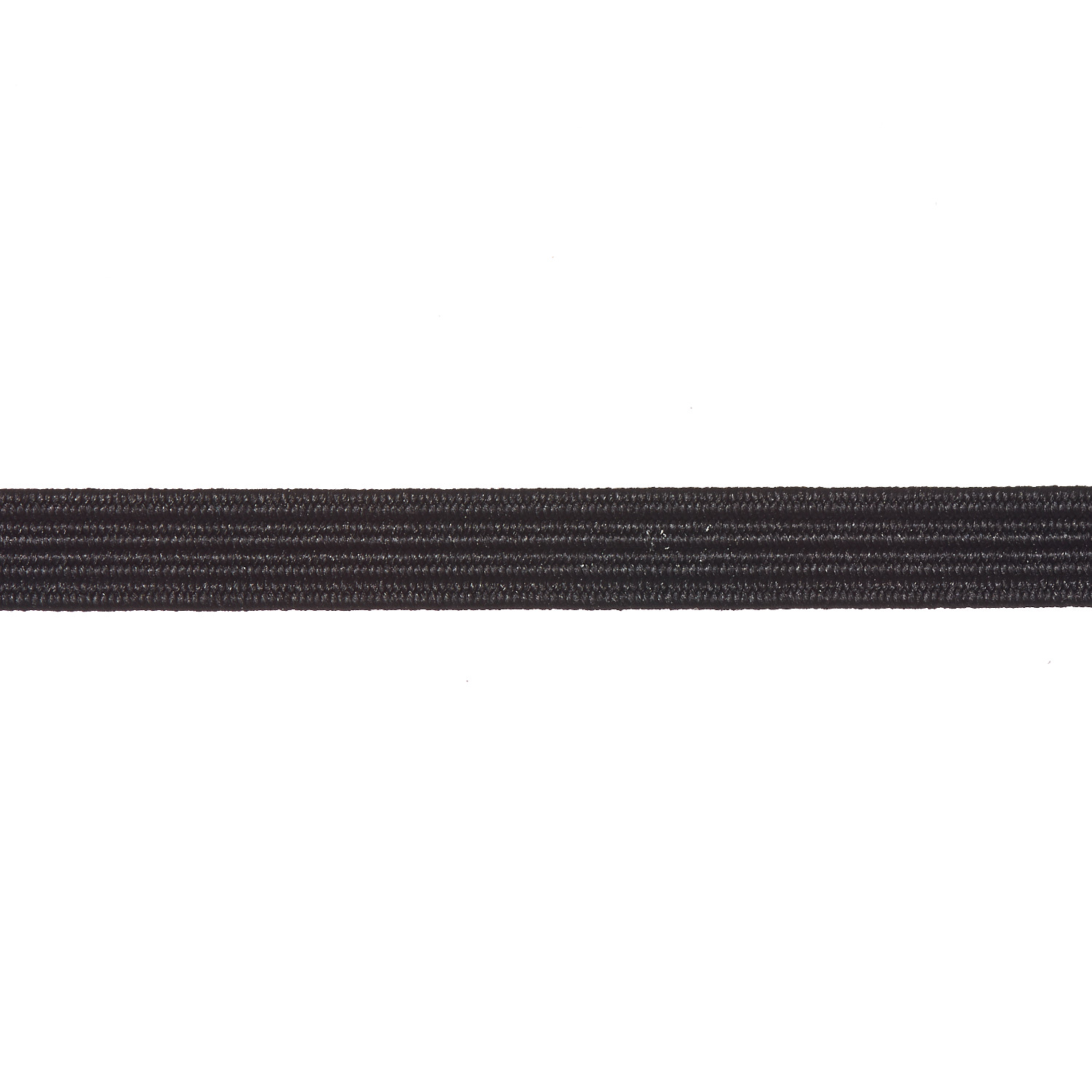 6mm 8 Cord Flat Elastic Black TPE11 Leicester Manufacturer