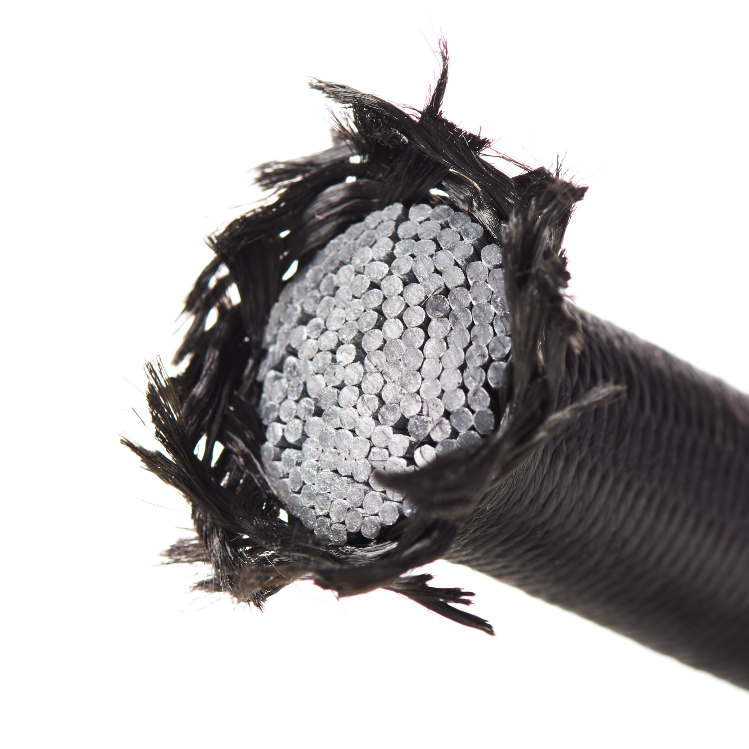 Round 14mm Elastic Bungee Shock Cord Black Detail PE160 Multicore Rubber Polypropylene