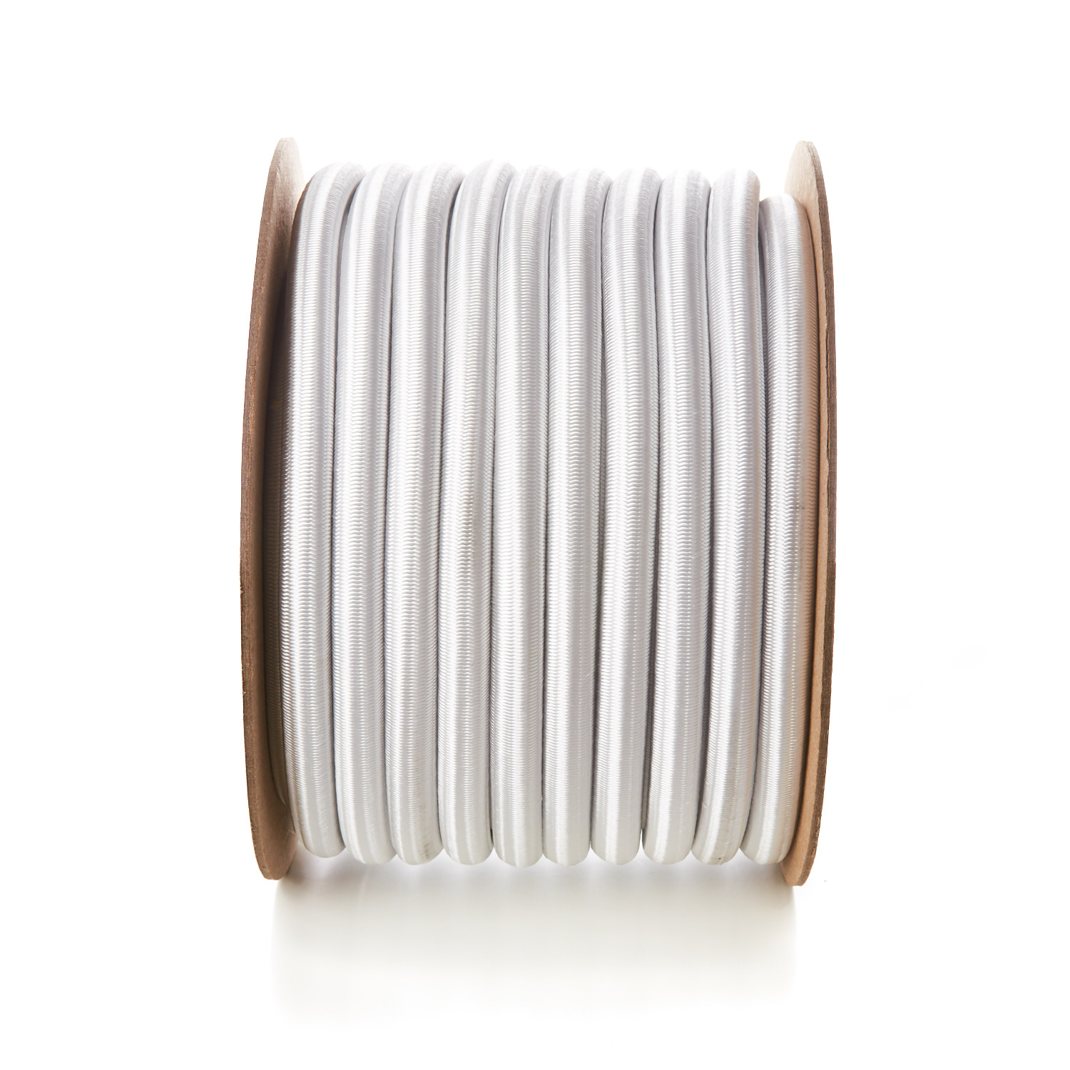 Round 14mm Elastic Bungee Shock Cord White Natural Roll UK Manufactured PE160