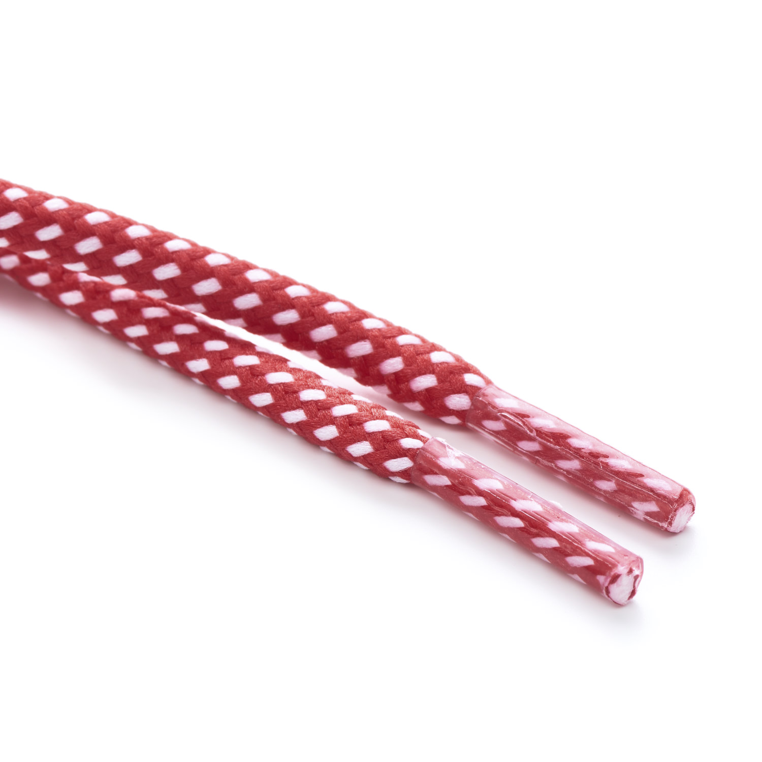 5mm Round Cord Fleck Shoe Laces Red with White