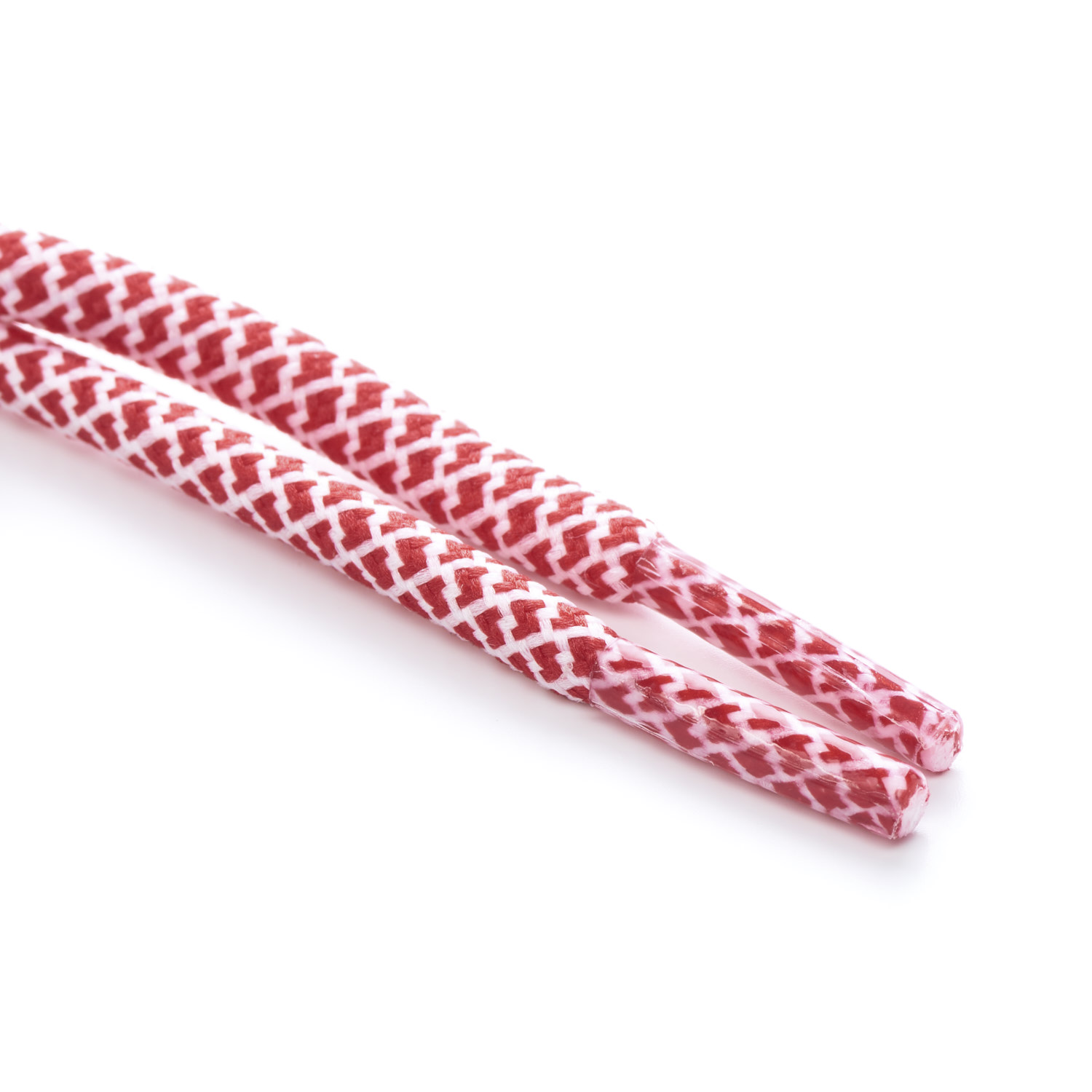 5mm Round Cord Honeycomb Shoe Laces Red & White