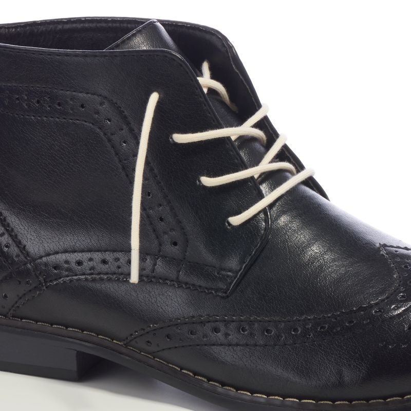 2mm Round Cord Cotton Shoe Laces Natural Un-Dyed In Use