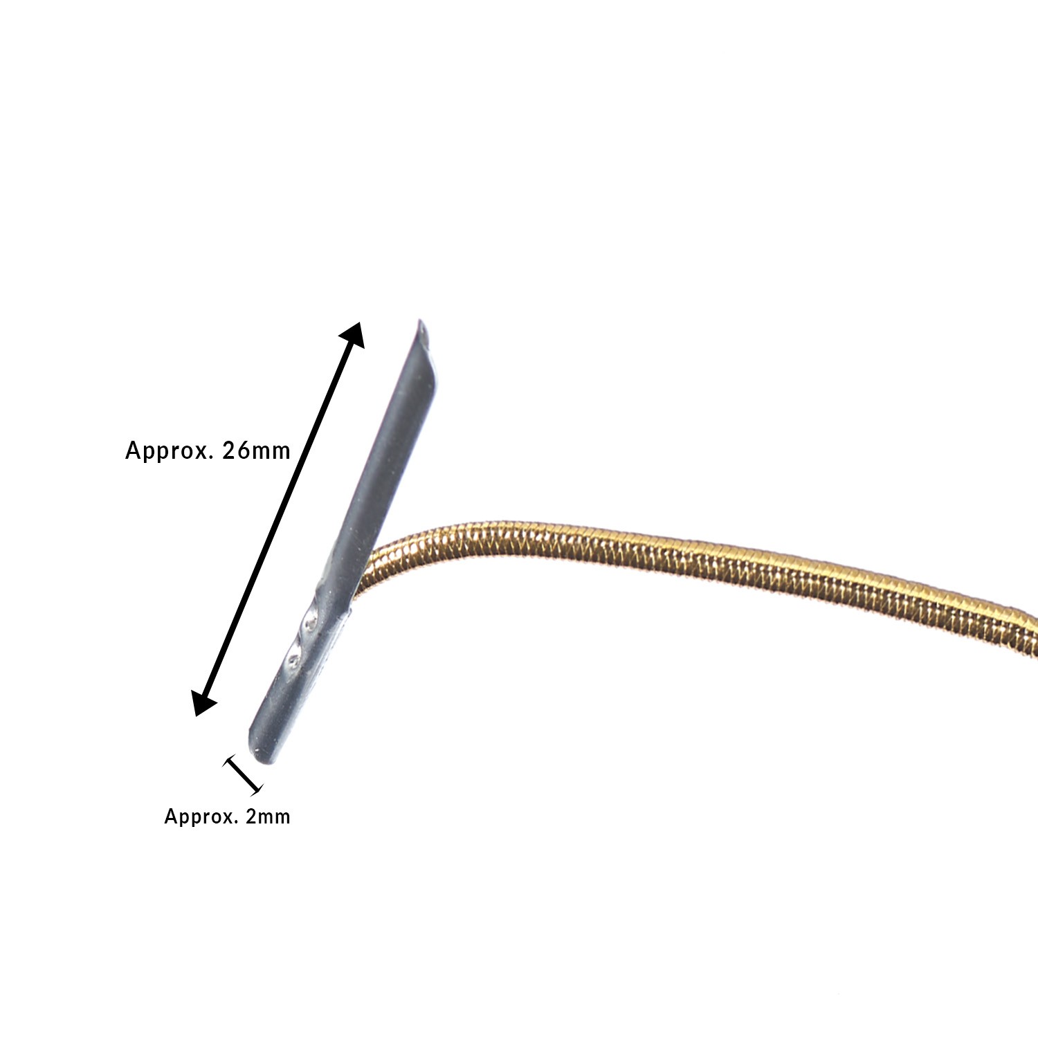 2mm-Round-Lurex-Elastic-Metal-Tongue-Tags-Gold